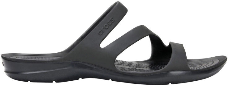 Crocs Swiftwater Sandal - כפכפים לנשים קרוקס רצועות בצבע שחור/שחור