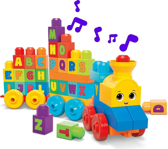 מגה בלוקס רכבת מוזיקלית אותיות 50 חלקים - Fisher Price