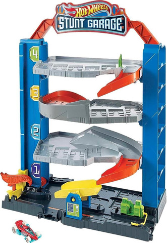 הוט ווילס חניון פעלולים | Hot Wheels City Stunt Garage Playset