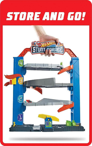 הוט ווילס חניון פעלולים | Hot Wheels City Stunt Garage Playset