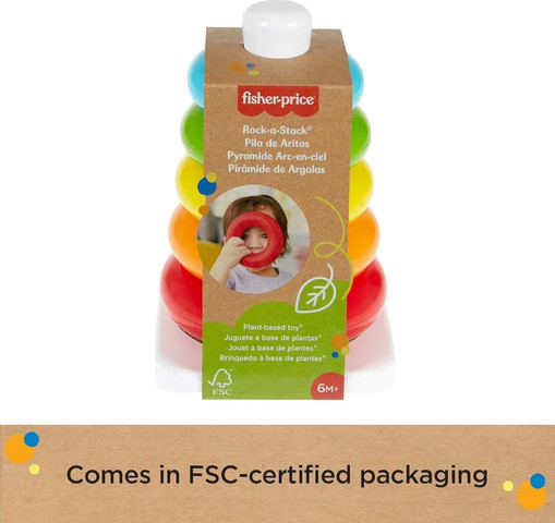 מגדל טבעות מפלסטיק - Fisher price