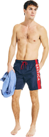 בגד ים  Nautica לגברים דגם Ustainably Crafted 8