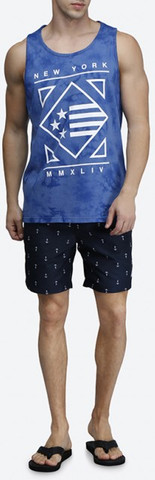 בגד ים Nautica לגברים דגם 8" Signature