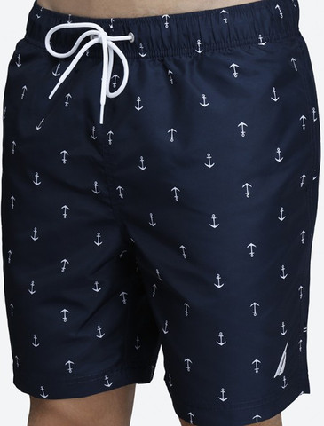 בגד ים Nautica לגברים דגם 8" Signature