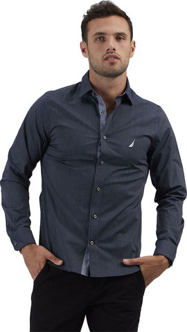 חולצה מכופתרת Nautica לגברים גזרת Tailored Fit
