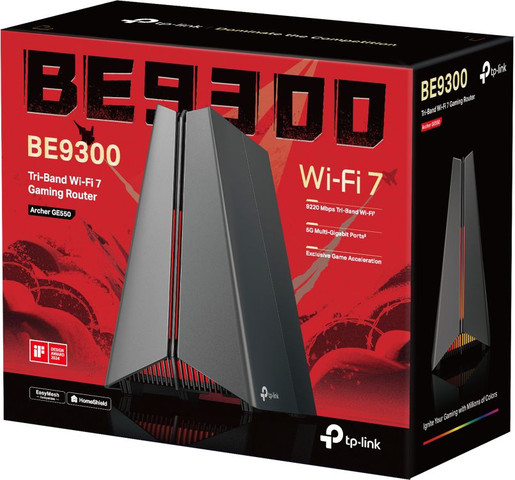 ראוטר גיימינג TP-Link BE9300 WiFi 7 Tri-Band Archer GE550