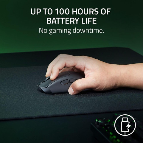 עכבר גיימינג ארגונומי אלחוטי Razer DeathAdder V3 HyperSpeed - שחור