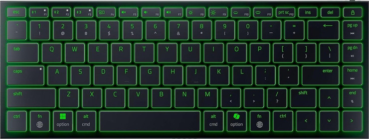 מקלדת גיימינג אלחוטית קומפקטית Razer Joro 75% Bluetooth Chroma RGB עברית אנגלית
