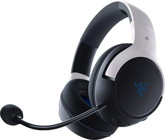 אוזניות גיימינג אלחוטיות Razer Kaira X HyperSpeed - מתאימות ל-PlayStation - צבע לבן/שחור