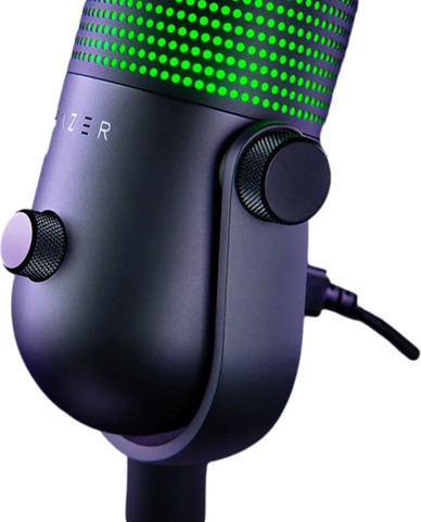מיקרופון קונדנסר עם תאורת RGB לגיימרים עם תאורת Razer Seiren V3 Chroma - צבע שחור