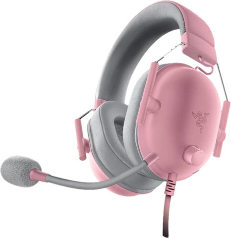 אוזניות גיימינג חוטיות Razer BlackShark V2 X Pink (Quartz)