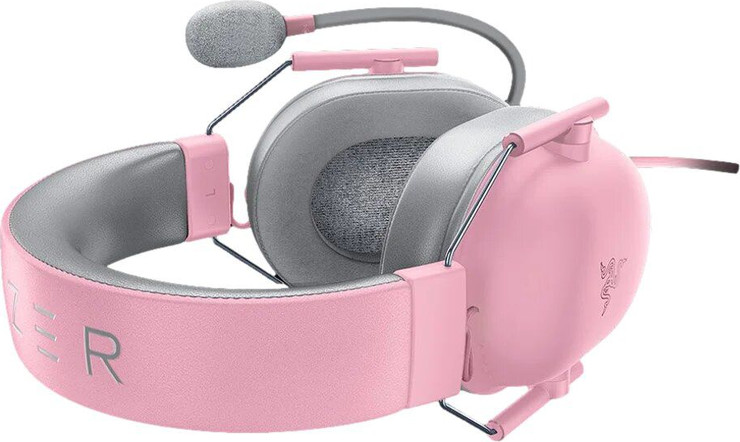 אוזניות גיימינג חוטיות Razer BlackShark V2 X Pink (Quartz)