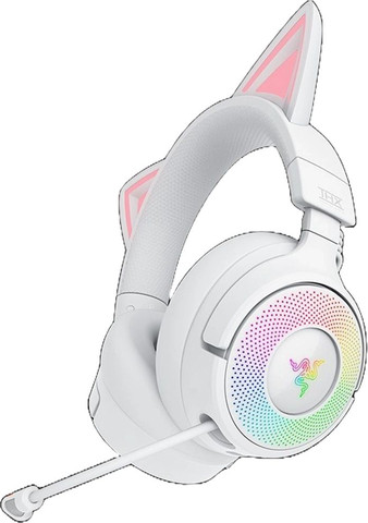 אוזניות גיימינג אלחוטיות Razer Kraken Kitty V2 BT Quartz