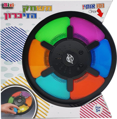משחק זיכרון (סיימון) גדול ואלקטרוני עם 6 אורות צבעוניים