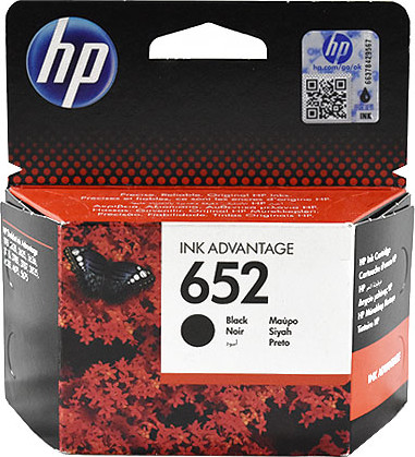 ראש דיו שחור HP 652 F6V25AE BHL