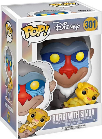 בובת פופ רפיקי עם סימבה מלך האריות | Funko Pop Rafiki With Simba Lion King 301