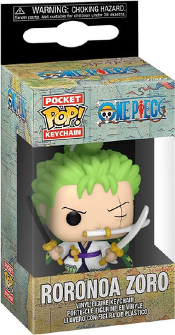 מחזיק מפתחות פופ רורונואה זורו וואן פיס - Funko Pocket Pop Keychain Roronoa Zoro One Piece