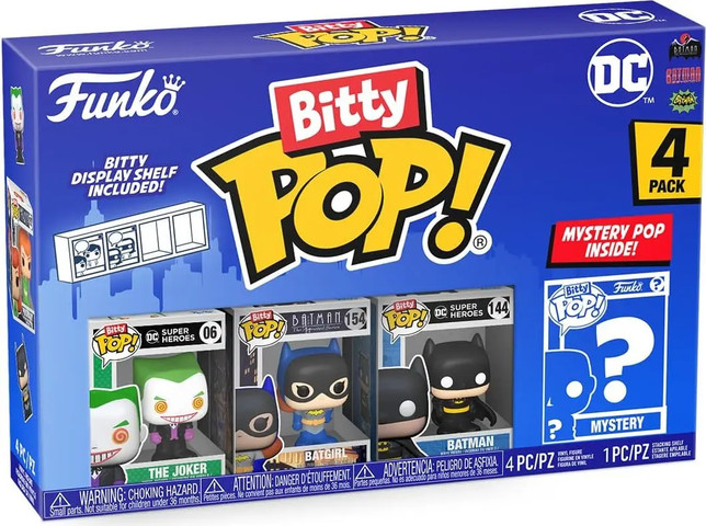 ביטי פופ! - מארז 3 דמויות + דמות בהפתעה Bitty POP!: DC- The Joker - הג'וקר