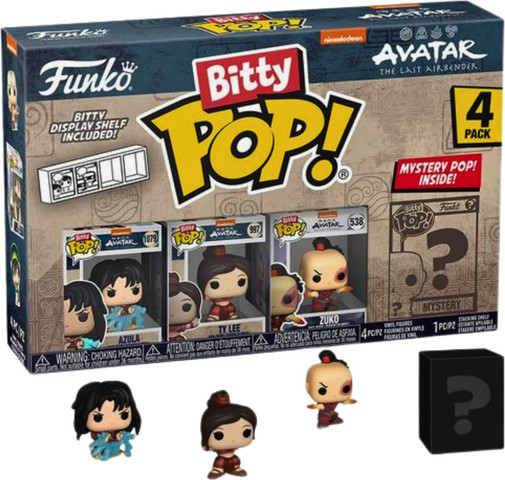 🔥 Funko Bitty Pop! Avatar: The Last Airbender – אזולה, טאי לי וצוקו | מארז 4 דמויות מיניאטוריות
