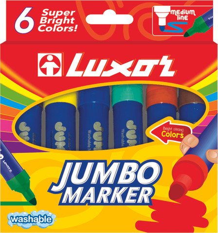 מארז 6 צבעי טוש Luxor