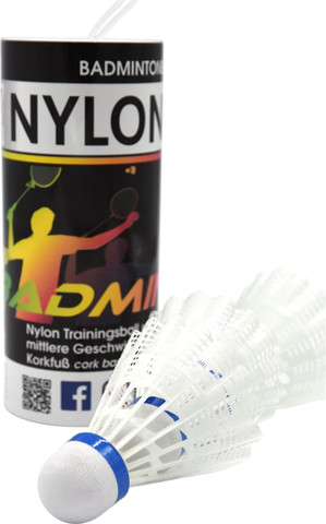 סט 3 כדורי נוצה לבדמינגטון SUNFLEX NYLON 3XW