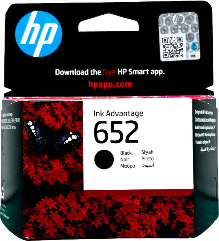 ראש דיו מקורי שחור HP 652