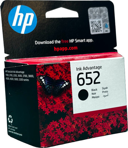 ראש דיו מקורי שחור HP 652