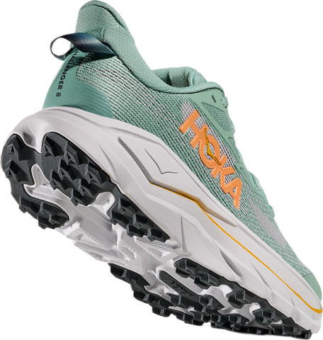 Hoka Challenger Wide 8 - נעלי ספורט נשים הוקה צ'אלנג'ר 8 רחבות בצבע ג'ייד/אפור קוסמי