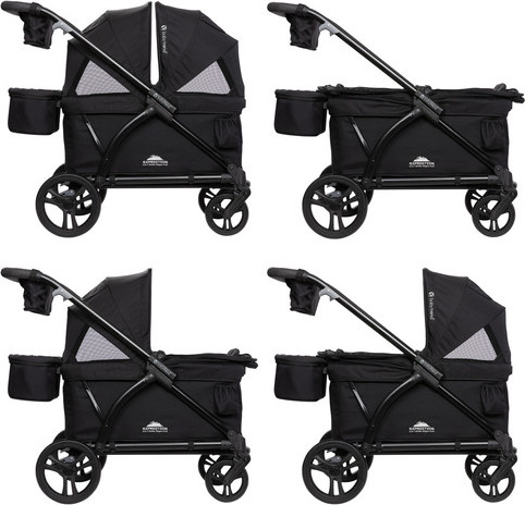 עגלה/עגלול נגרר לתינוקות דגם Expedition 2-in-1 Wagon מבית Baby Trend - צבע שחור