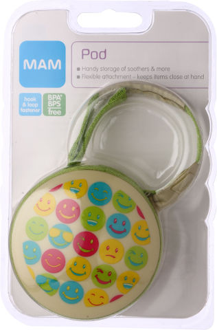 מאמ נרתיק למוצצים POD צהוב סמיילי