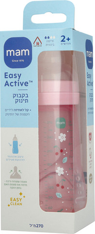 בקבוק תינוק 270 מ"ל דובדבן ורוד