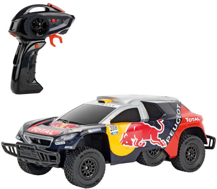 מכונית על שלט בעלת גלגלי 4X4 לנסיעה אתגרית המגיעה למהירות 20 קמ"ש עם אורות קדמיים ובלימה נדלקים Peugeot