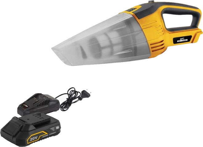 שואב אבק לרכב דגם TOT023 כולל מטען + סוללה 20V 2A דגם TOT060 מבית GPT