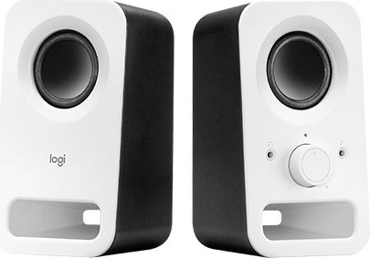זוג רמקולים למחשב Logitech Z150 כוח 6W צבע לבן - איכות שמע מעולה ועיצוב קומפקטי