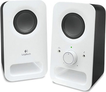זוג רמקולים למחשב Logitech Z150 כוח 6W צבע לבן - איכות שמע מעולה ועיצוב קומפקטי