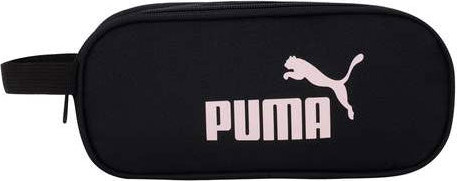 קלמר 2 תאים PUMA- שחור- לוגו ורוד