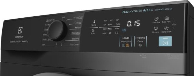 מכונת כביסה משולבת מייבש - 5/8 ק"ג Electrolux אלקטרולוקס UltimateCare 300 EWW8024M3SB