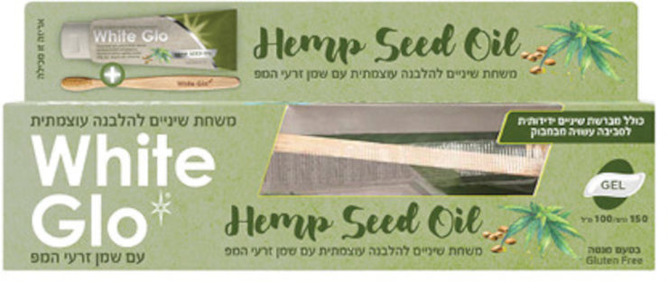 משחת שיניים להלבנה עוצמתית עם שמן זרעי המפ