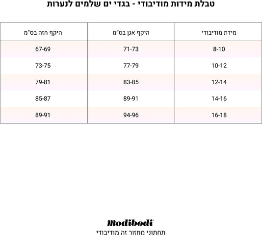 בגד ים למחזור - שלם - נערות