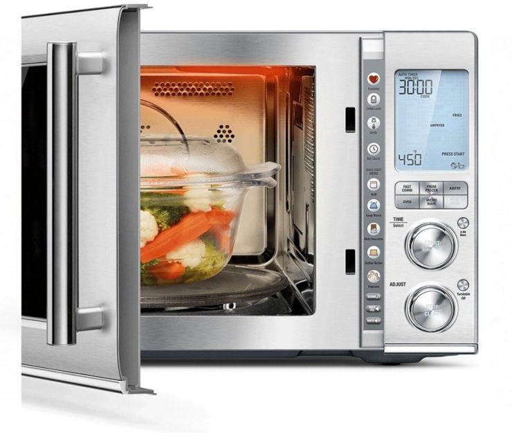 מיקרוגל 34 ליטר משולב תנור ו-Breville AirFry ברוויל The Combi Wave 3 in 1 BMO870BSS