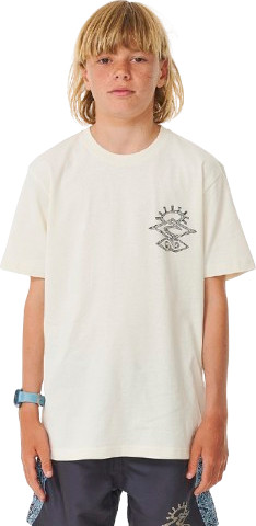SHRED ROCK TEMPLE TEE - BOY bone חולצת טי קצר לילדים