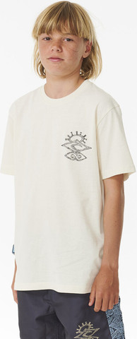 SHRED ROCK TEMPLE TEE - BOY bone חולצת טי קצר לילדים
