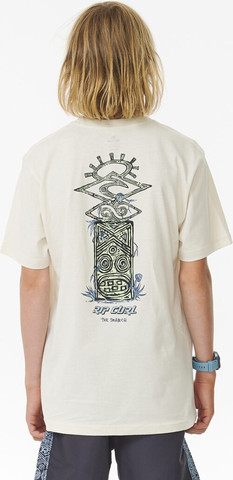 SHRED ROCK TEMPLE TEE - BOY bone חולצת טי קצר לילדים