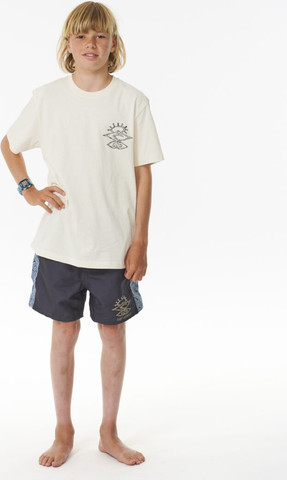 SHRED ROCK TEMPLE TEE - BOY bone חולצת טי קצר לילדים