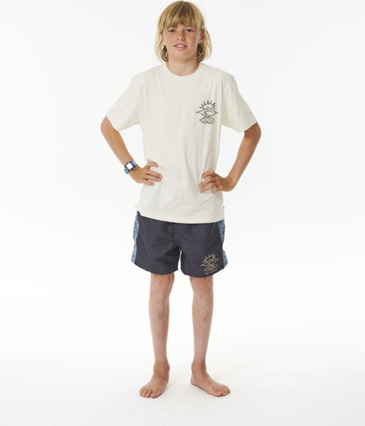 SHRED ROCK TEMPLE TEE - BOY bone חולצת טי קצר לילדים