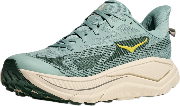 Hoka Challenger Wide 8 - נעלי ספורט גברים הוקה צ'אלנג'ר 8 רחבות בצבע ירוק ג'ייד/כמהין