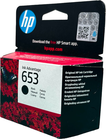 ראש דיו מקורי שחור HP 653
