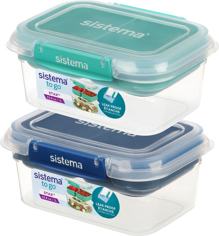 קופסת אוכל לאנצ' סטאק 1 ליטר טו גו - Sistema