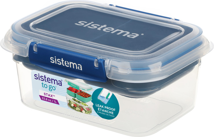 קופסת אוכל לאנצ' סטאק 1 ליטר טו גו - Sistema