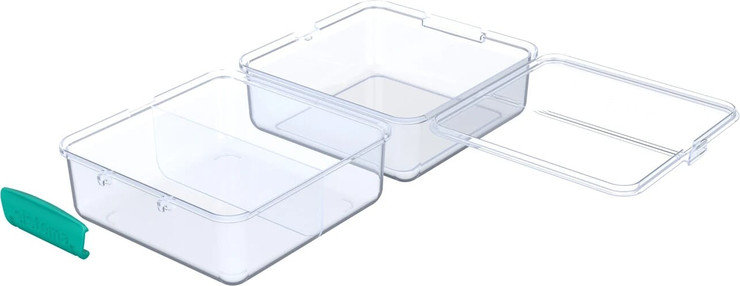 קופסת אוכל שקופה טורקיז 1.4 ליטר Lunch Cube TO GO